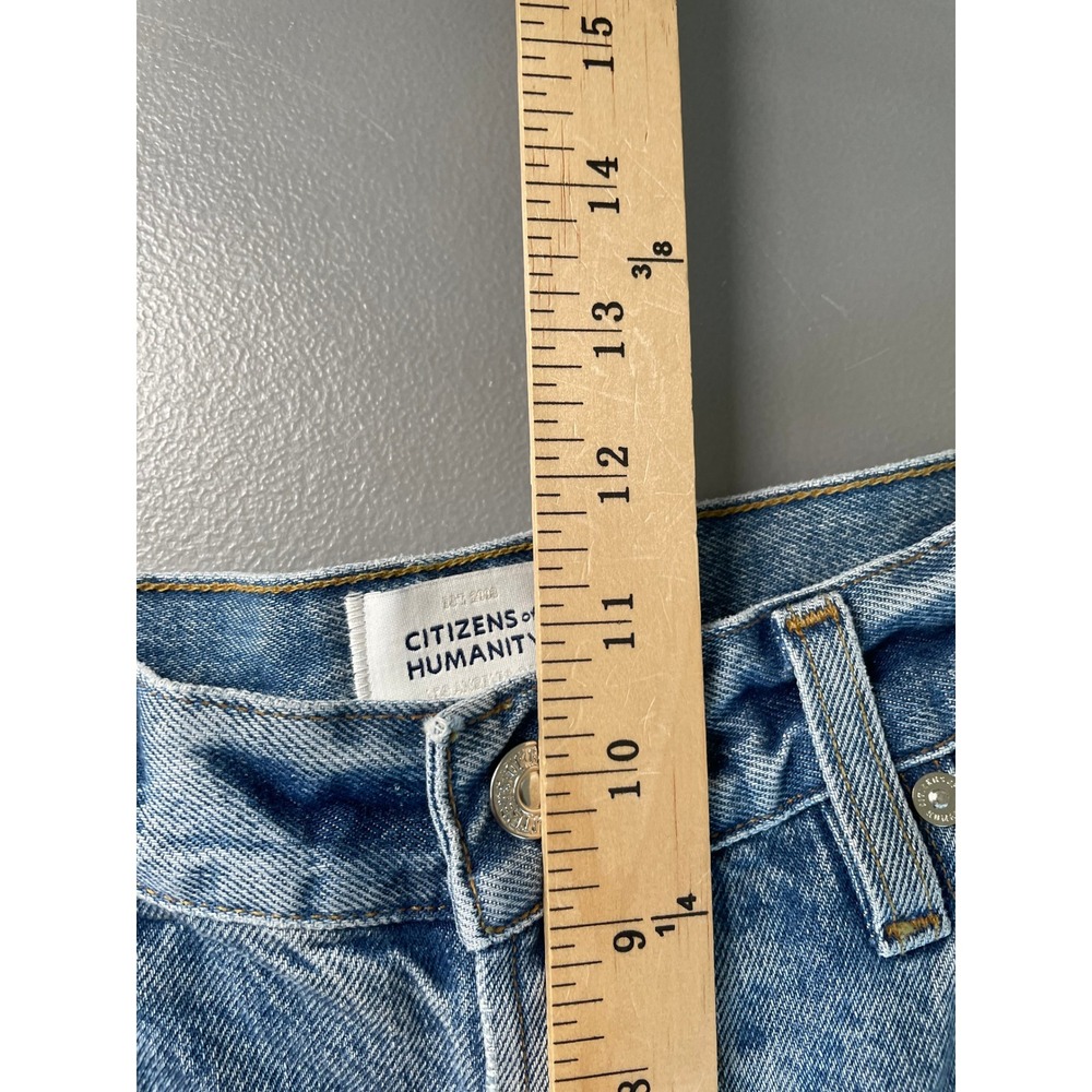 NEW Citizens of Humanity Lindz Lowrise Straight Jeans 27 Medium Wash Distressed - Picture 11 of 11
